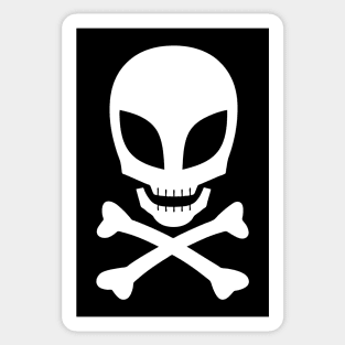 Alien Skull and Crossbones Sticker